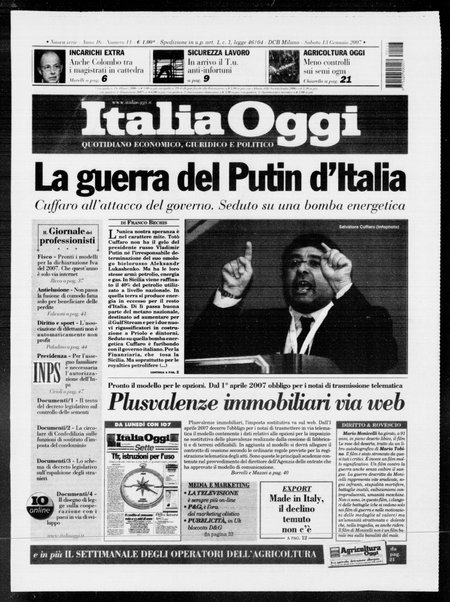 Italia oggi : quotidiano di economia finanza e politica